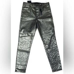 J Brand LEENAH high rise ankle skinny silver python Jeans nwt sz 31